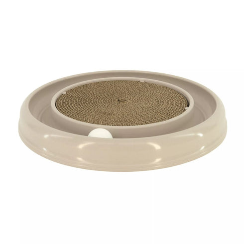 Turbo Scratcher Eco With Rolling Ball Cat Toy Grey - Poudre Pet & Feed Supply 3