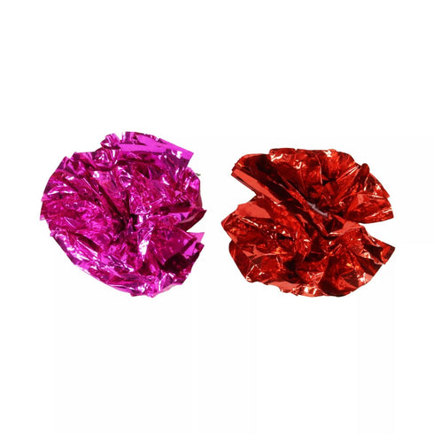 Turbo Krinkle Ball Cat Toys Red/Pink 2Pk - Poudre Pet & Feed Supply