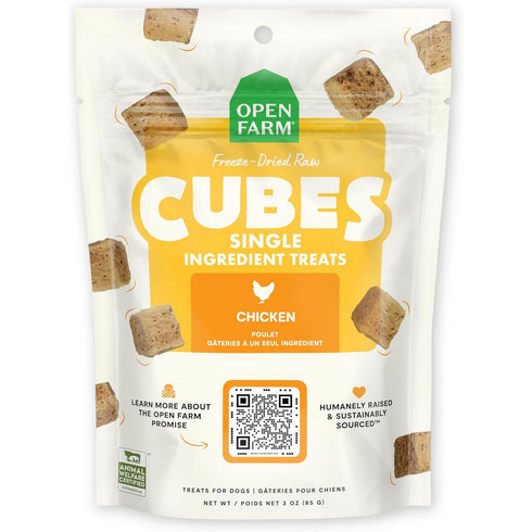 Open Farm Freeze Dried Raw Single Ingredient Chicken Dog Treats 3oz - Poudre Pet & Feed Supply