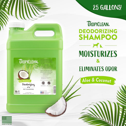 TropiClean Aloe & Coconut Deodorizing Dog Shampoo 1 Gallon - Poudre Pet & Feed Supply 2