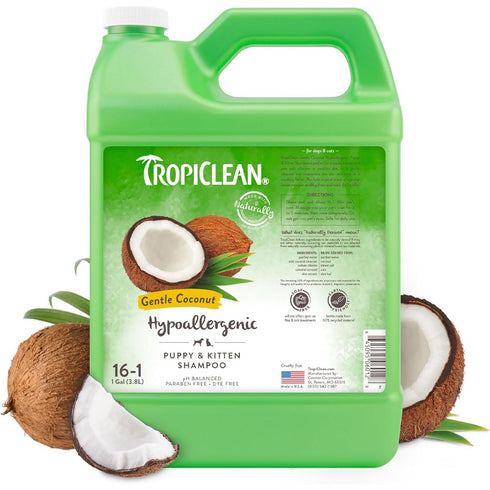 TropiClean Hypoallergenic Puppy & Kitten Shampoo 1 Gallon - Poudre Pet & Feed Supply