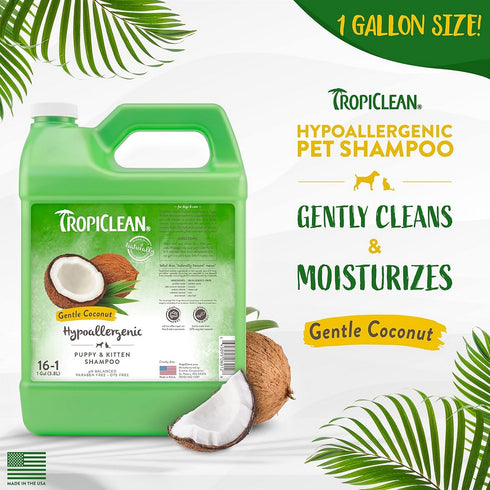 TropiClean Hypoallergenic Puppy & Kitten Shampoo 1 Gallon - Poudre Pet & Feed Supply 2