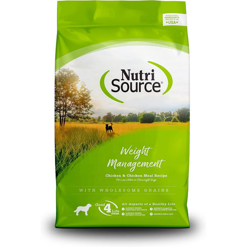 NutriSource Chicken Rice Weight Management Dry Dog Food 12lb - Poudre Pet & Feed Supply