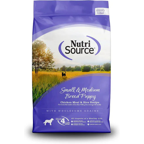Nutrisource Small & Medium Breed Puppy Dry Dog Food 15lb Bag