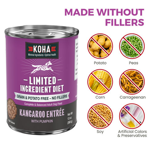 Koha Limited Ingredient Diet Grain Free Kangaroo Wet Dog Food 13oz - Poudre Pet & Feed Supply 3
