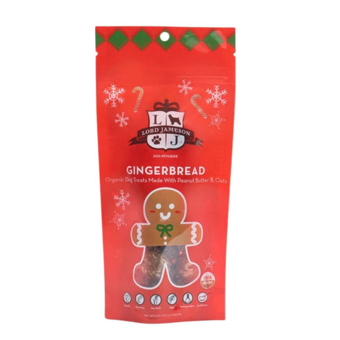 Lord Jameson Gingerbread Organic Soft & Chewy Dog Treats 6oz - Poudre Pet & Feed Supply
