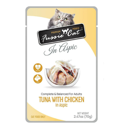 Fussie Cat Tuna with Chicken in Aspic Wet Cat Food 2.47oz - Poudre Pet & Feed Supply