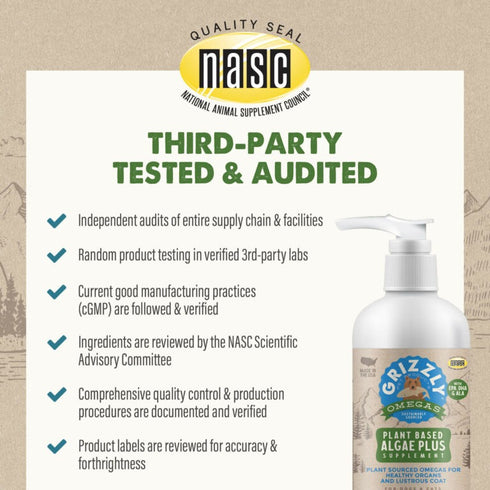 Grizzly Algal Plus Oil Food Supplement 16oz - Poudre Pet & Feed Supply 6