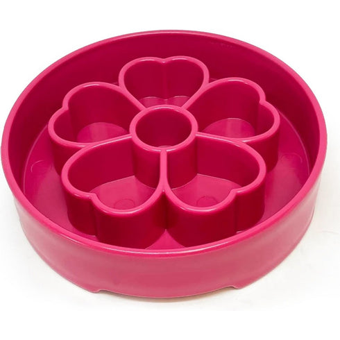 SodaPup Flower Design EBowl Slow Feeder Bowl For Dogs Pink - Poudre Pet & Feed Supply 2