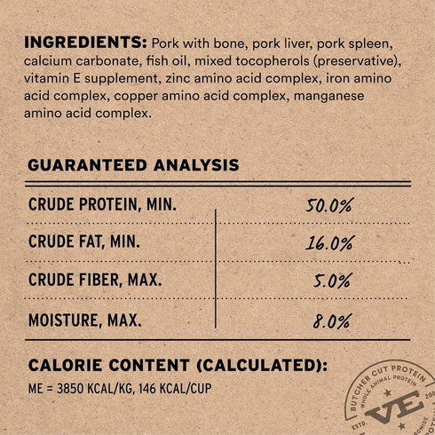 Vital Essentials Freeze Dried Soft Nibs Pork Raw Dog Food 14oz - Poudre Pet & Feed Supply 3