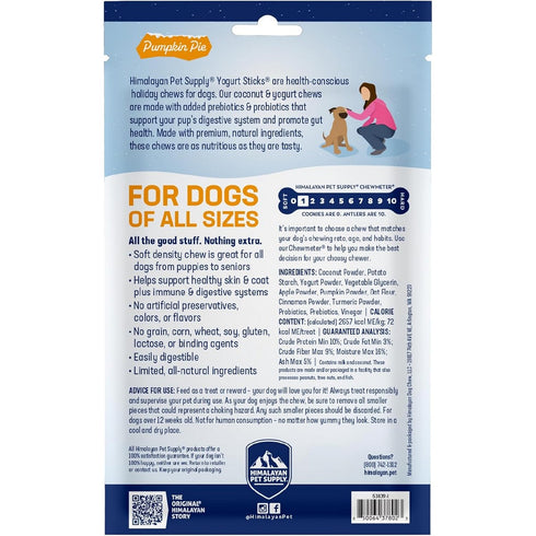 Himalayan Pet Dog Chew Pumpkin Yogurt Sticks Dog Treats 4.8oz - Poudre Pet & Feed Supply 2
