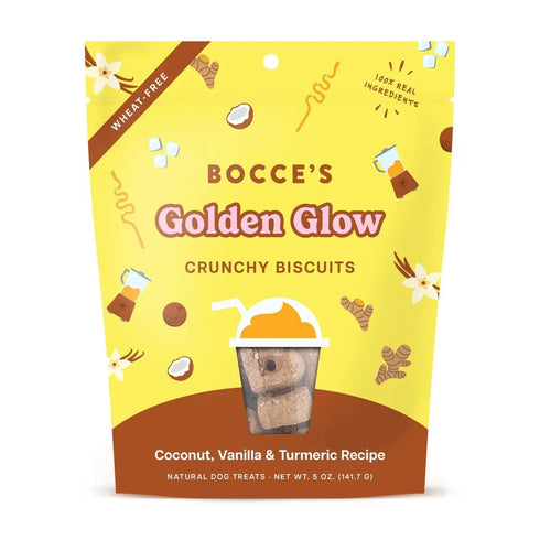 Bocce's Golden Glow Smoothie Biscuits Coconut & Vanilla Dog Treats 5oz - Poudre Pet & Feed Supply
