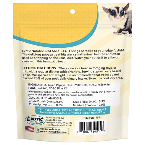 Exotic Nutrition Small Animal Treats - Topical Island Blend - 8oz Pouch