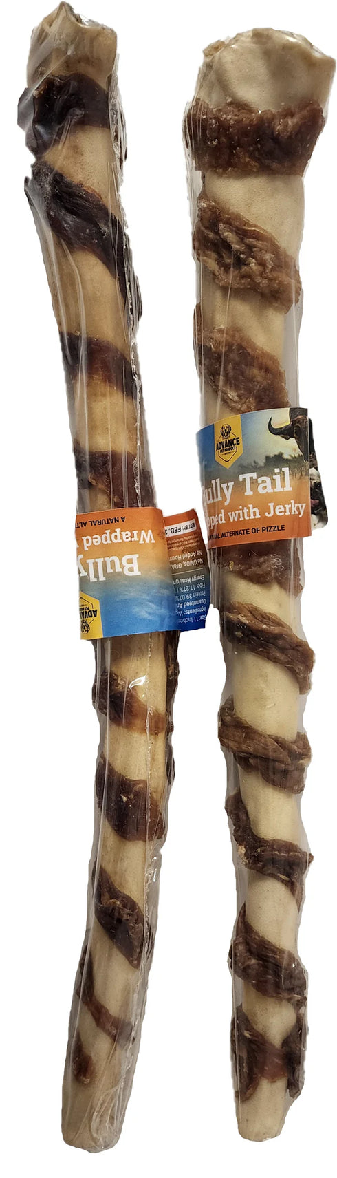 Advanced Pet Products Buffalo Tail Wrapped Jerky Dog Chew - Large