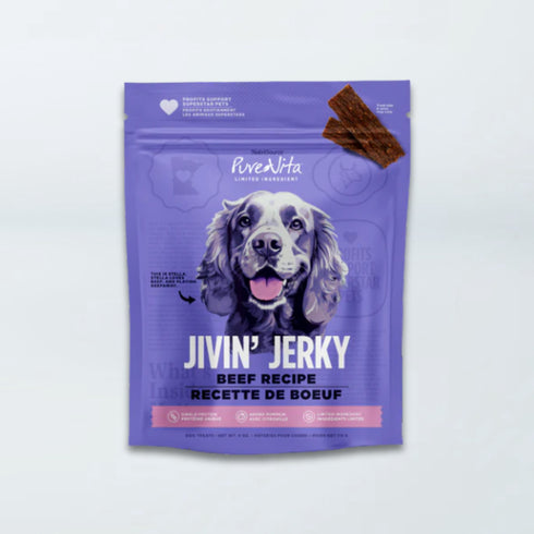 NutriSource Jivin’ Jerky Limited Ingredient Dog Treats - Beef - 4oz Pouch