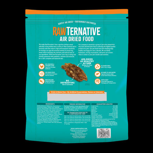 Rawternative Air Dried Raw Dog Food - Chicken - 5oz Bag