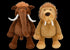 Multipet Mammoth or Sabretooth Tiger Plush Dog Toy - Assorted Colors/Types