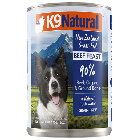 K9 Natural Beef Feast Grain-Free Canned Dog Food, 13-oz - Poudre Pet and Feed Supply