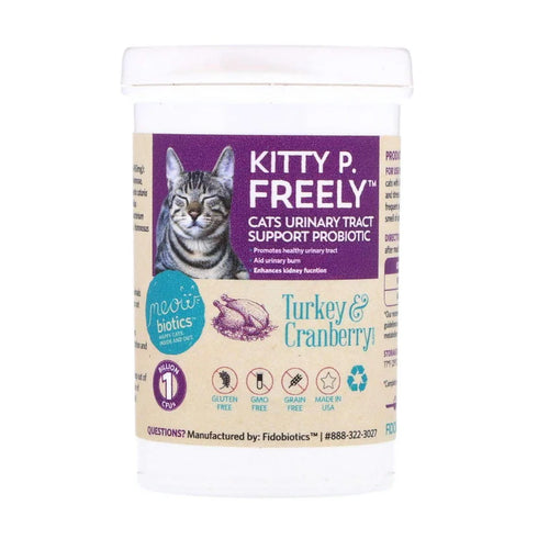 Meowbiotics Kitty P. Freely Probiotic For Cats - Turkey & Cranberry - 0.5oz Bottle of Powder