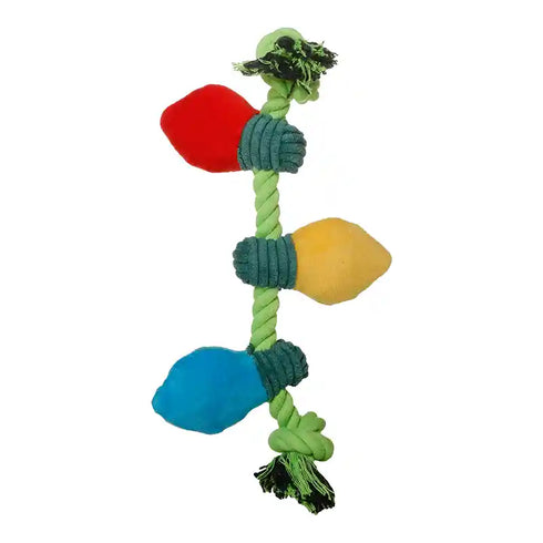 Tall Tails Christmas Lights Rope & Tug Dog Toy - 16"