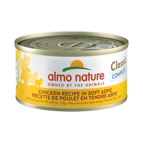 Almo Nature Classic Complete Wet Cat Food - Chicken Recipe in Soft Aspic - 2.47oz Can