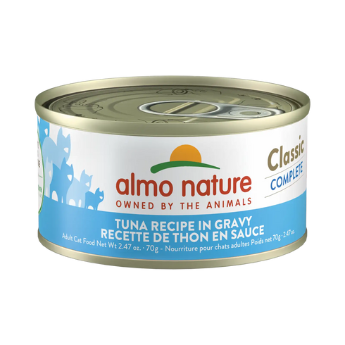 Almo Nature Classic Complete Wet Cat Food - Tuna Recipe in Gravy - 2.47oz Can