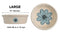 Petware Blossom Bite Ceramic Pet Bowl - Large - White & Sky Blue