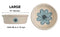 Petware Pottery Blossom Bite Ceramic Pet Bowl - Sky Blue Flower - 80oz
