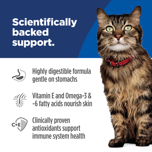 Hill's Science Diet Adult Sensitive Stomach & Skin Dry Cat Food - Chicken & Brown Rice - 3.5lb Bag