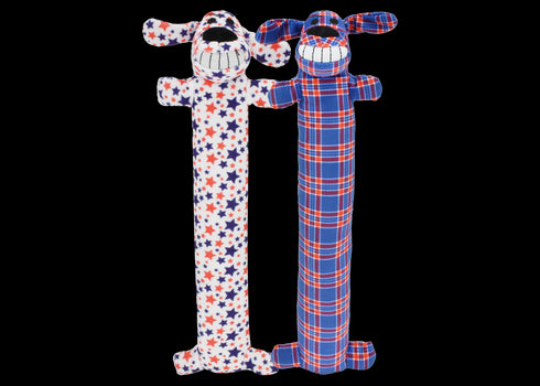 Multipet International Patriotic Loofa Plush Dog Toy - 12 Inches