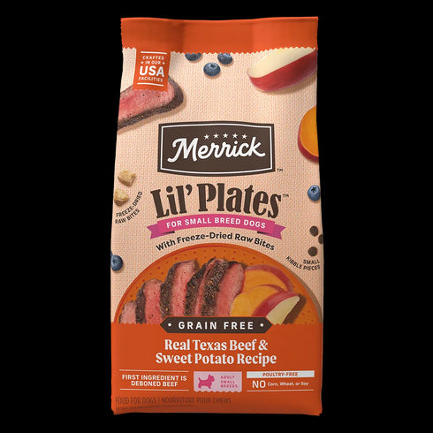 Merrick Lil' Plates Small Breed Dry Dog Food - Texas Beef & Sweet Potato - 4lbs Bag