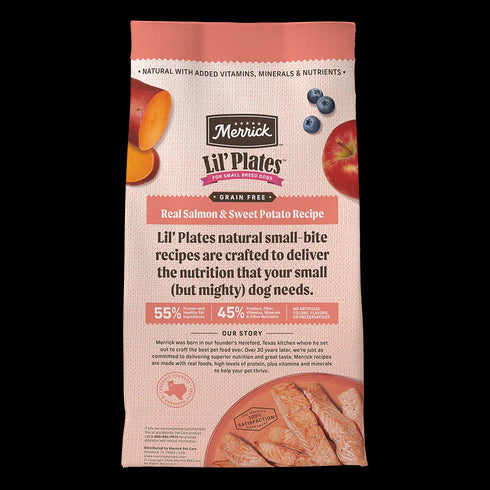 Merrick Lil' Plates Small Breed Dry Dog Food - Salmon & Sweet Potato - 4lb Bag