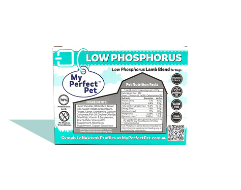My Perfect Pet Specialty Diet Low Phosphorous Frozen Gently Cooked Dog Food - Lamb & Rice - 4lb Box