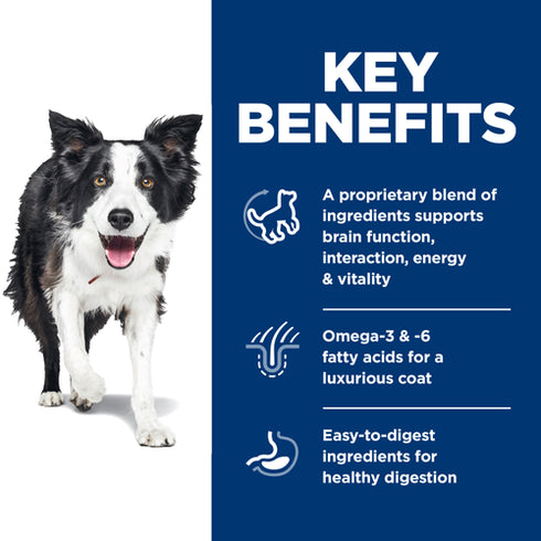 Hill's Science Adult 7+ Senior Vitality - Chicken & Rice - 12.5lb Bag