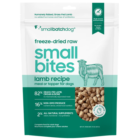 smallbatch Small Bites Freeze Dried Dog Food - Lamb - 19oz Bag