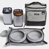 Cleverpup Bistro Box Dog Food Travel Kit - Large - Heather Grey