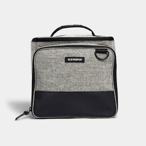 Cleverpup Bistro Box Dog Food Travel Kit - Large - Heather Grey