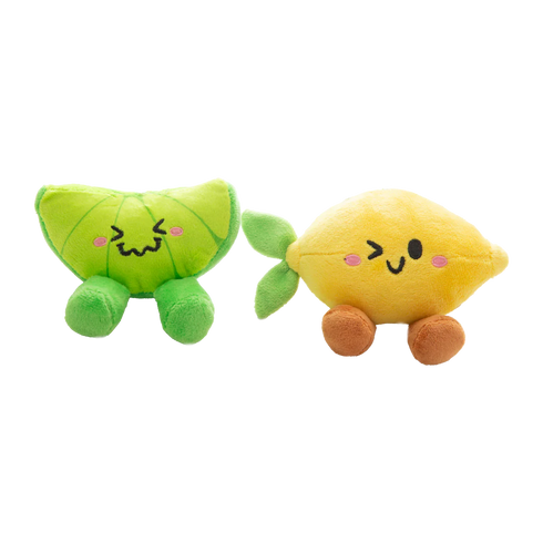 Snugarooz Lemon & Lime Plush Dog Toy - 2 Pack