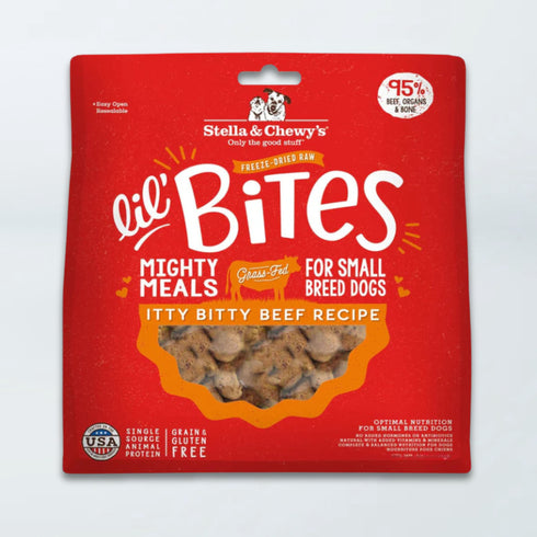 Stella & Chewy's Lil Bites Freeze Dried Raw Dog Food - Itty Bitty Beef - 7oz Bag