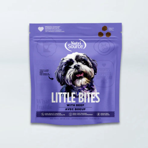 NutriSource Little Bites Dog Treats - Beef - 6oz Bag