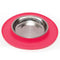 Messy Cats Silicone & Stainless Steel Cat Bowl - Red