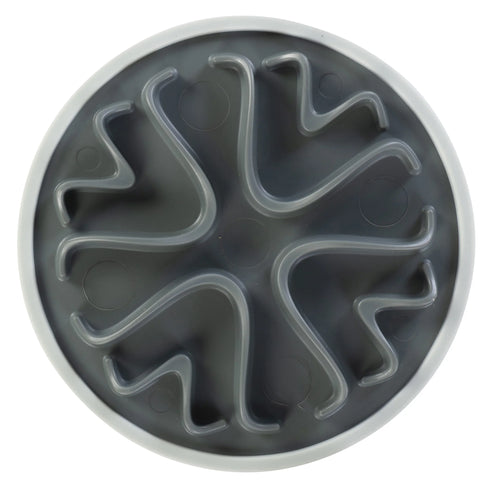 Messy Mutts Cat Interactive Feeder - 6" - Cool Grey