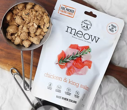 New Zealand Natural Pet Co Meow Freeze Dried Cat Food - Chicken & King Salmon - 9.9oz Bag