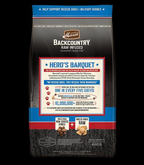 Merrick Backcountry Hero's Banquet Recipe Dry Dog Food 4lb - Poudre Pet and Feed Supply