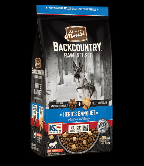 Merrick Backcountry Hero's Banquet Recipe Dry Dog Food 4lb - Poudre Pet and Feed Supply