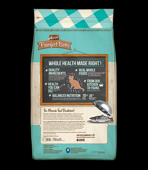 Merrick Purrfect Bistro Grain Free Dry Cat Food - Salmon & Sweet Potato - 12lb Bag