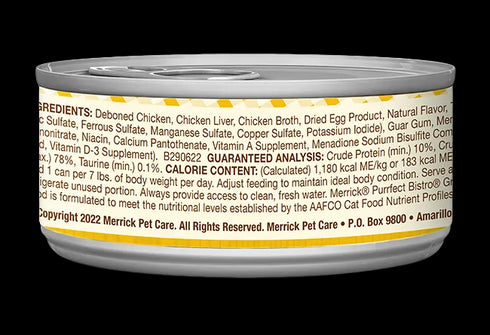 Merrick Purrfect Bistro Grain Free Wet Cat Food - Chicken Paté - 3oz Can