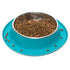 Messy Mutts Silicone & Stainless Steel Dog Feeder Bowl - Medium - Blue - 1.5 Cup Capacity