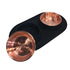 Messy Mutts Double Silicone Dog Feeder Dog Bowl - Large 3 Cups Per Bowl - Copper/Black