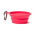 Messy Mutts Silicone Collapsible Dog Bowl - Small 1.75 Cup - Red